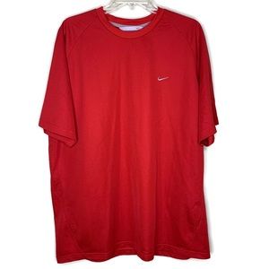 NIKE Men’s Short Sleeve Crew Neck T-shirt Red 2XL